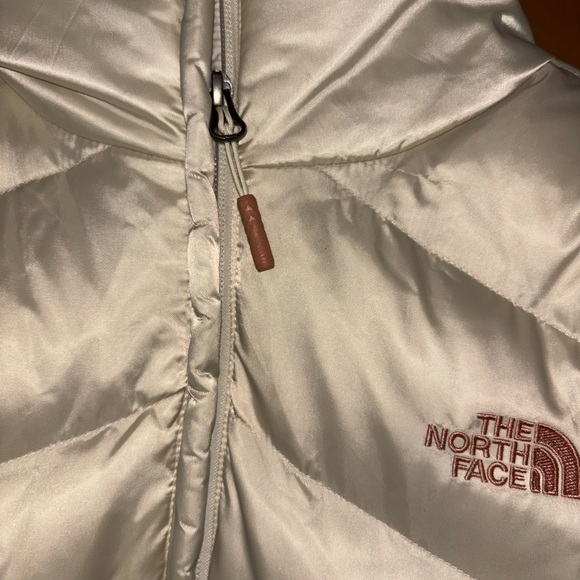 The North Face Aconcagua Puffer Jacket Womens XL Pearl White Goose Down 550 Fill - Picture 3 of 6